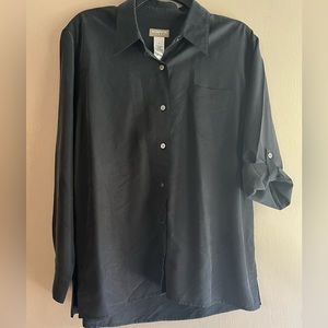 Liz Claiborne Black Button Down Blouse